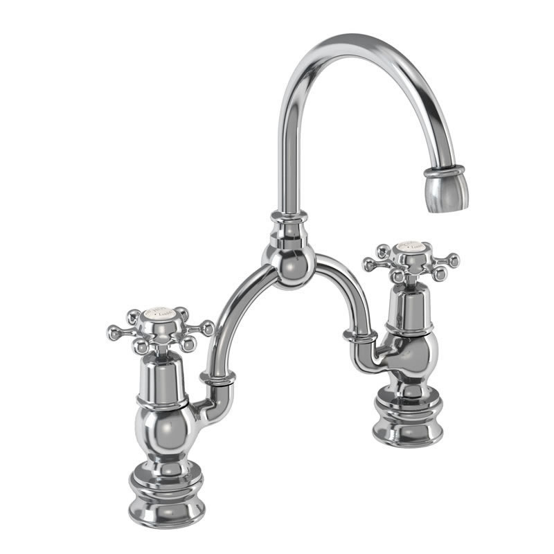Birkenhead Medici Regent 2 tap hole arch mixer with curved spout (230mm centres)